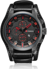 CURREN Analogue - Digital Men's Watch (Dial Colored Strap), Red, strap