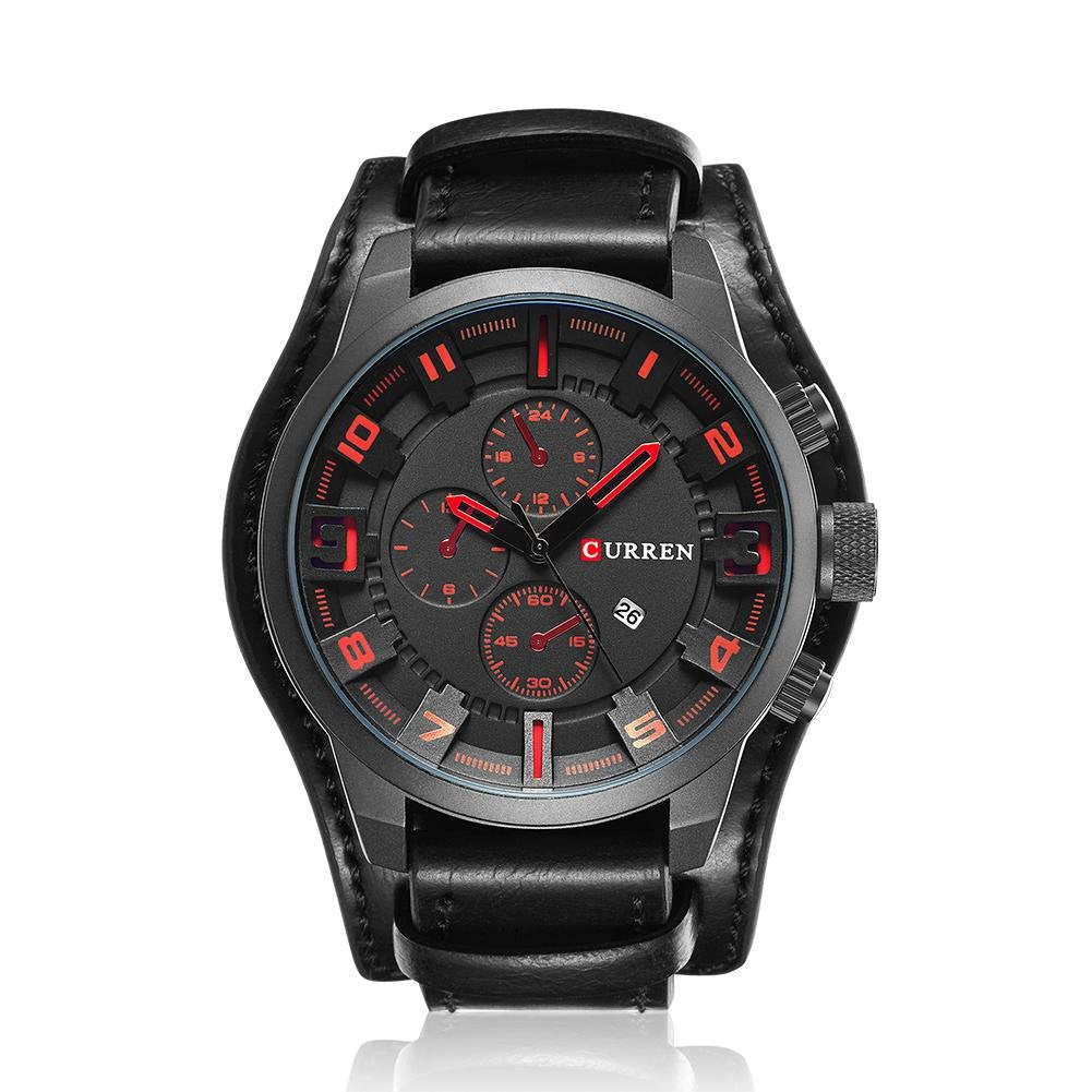 CURREN Analogue Men's Watch (Black Dial Black Colored Strap)