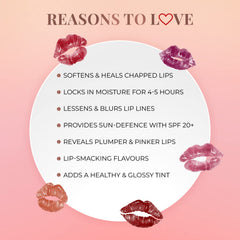 Just Herbs Tinted Lip Balm for Men and Women with SPF 20+ for Dark Lips to Lighten 4 g (Cherry)