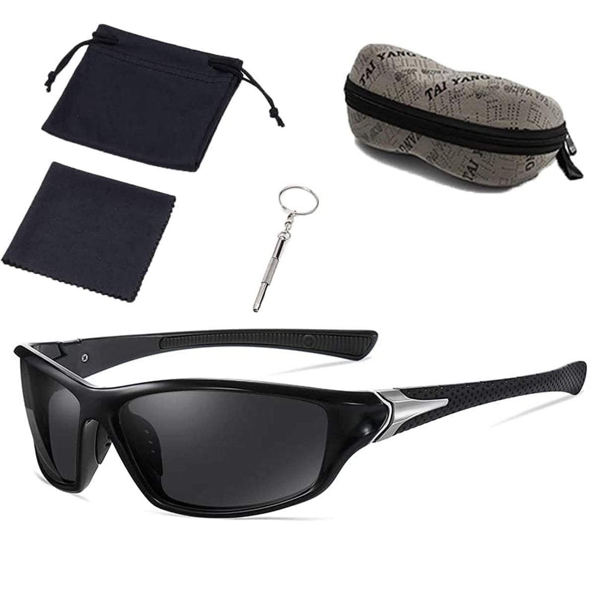 Men's Driving Sunglasses, Sports Sunglasses for Men Polarized UV protection Polarized Glasses Mens Sports Polarized Sunglasses 100% UV Protection Sports Eyewear Fishing Golf Goggles Cycling Driving