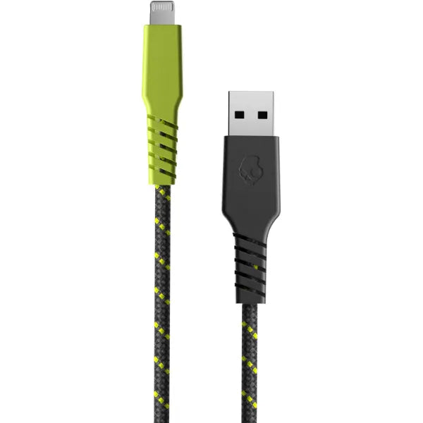 Skullcandy Line+ Braided USB-A to Lightning Charging Cable (S7BCL-P916) - Chill Grey/Yellow