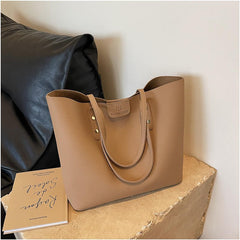 Women Tote Bags Soft Faux Leather Tote Purses and Handbags Ladies Tote Shoulder Bag, Big Capacity Handbag Lightweight - Brown