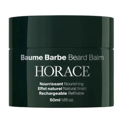 HORACE Beard Balm - Light Hold Beard Nourish for Natural Finish and Easy Rinse - Refillable Balm Jar - Contains Natural Ingredients - Vegan, 50 ml