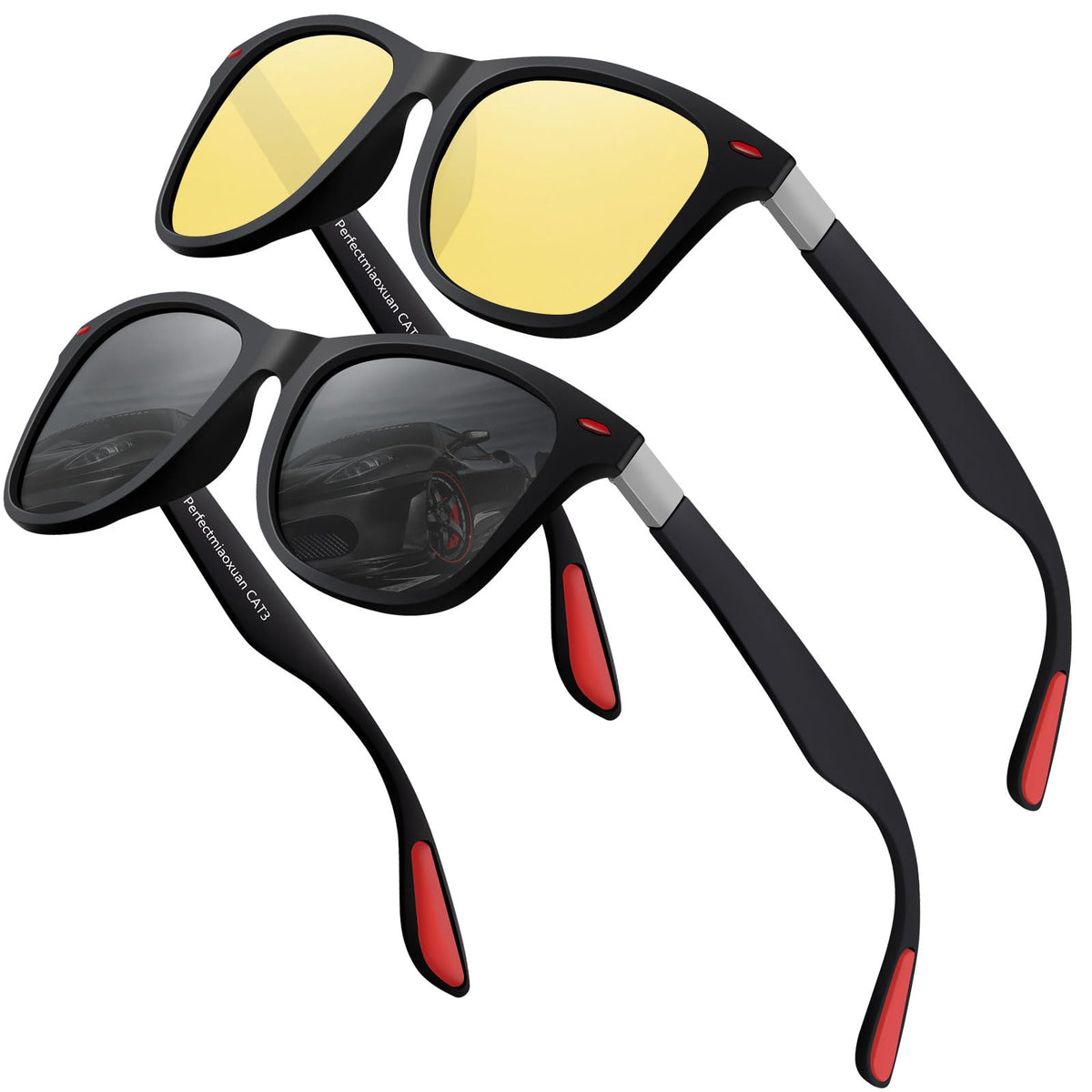Polarized Sunglasses Mens Womens Cool Fishing Driving Hiking Ultralight Retro Wrap Around Travel sun glasses UV Protection