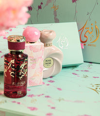 Ahmed Al Maghribi Antee | Giftset | Rose noir | bidun esam | antee Bakhoor | women giftset | long Lasting | Hairmist | Perfumes