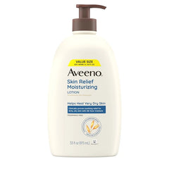 Aveeno Skin Relief Moisturizing Lotion for Very Dry, Itchy Skin with Soothing Triple Oat & Shea Butter Formula, Fragrance Free