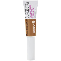 Maybelline Super Stay Super Stay Full Coverage, Brightening, Long Lasting, Under-eye Concealer Liquid Makeup For Up To 24H Wear, With Paddle Applicator, Deep Bronze, 0.23 fl. oz., 65 Deep Bronze