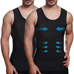 Lgtfy Mens Compression Shirt Slimming Shapewear Tank Top Workout Vest