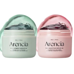 Arencia Overnight Face Mask Serum Duo [Glow Hyssop + Red Collagen ] for Glass Skin, Korean skincare