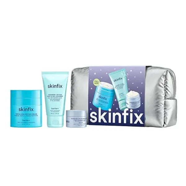 Skinfix Ultimate Hydration Jet Set Includes Triple Lipid Peptide Cream Barrier Balancing Water Cream, and Ceramide + Ectoin Gentle Gel Cleanser