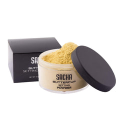 Sacha Cosmetics BUTTERCUP POWDER. No ashy flashback in selfies and photos. Flash-friendly loose face powder for medium to deep skin tones. 1.25 oz…