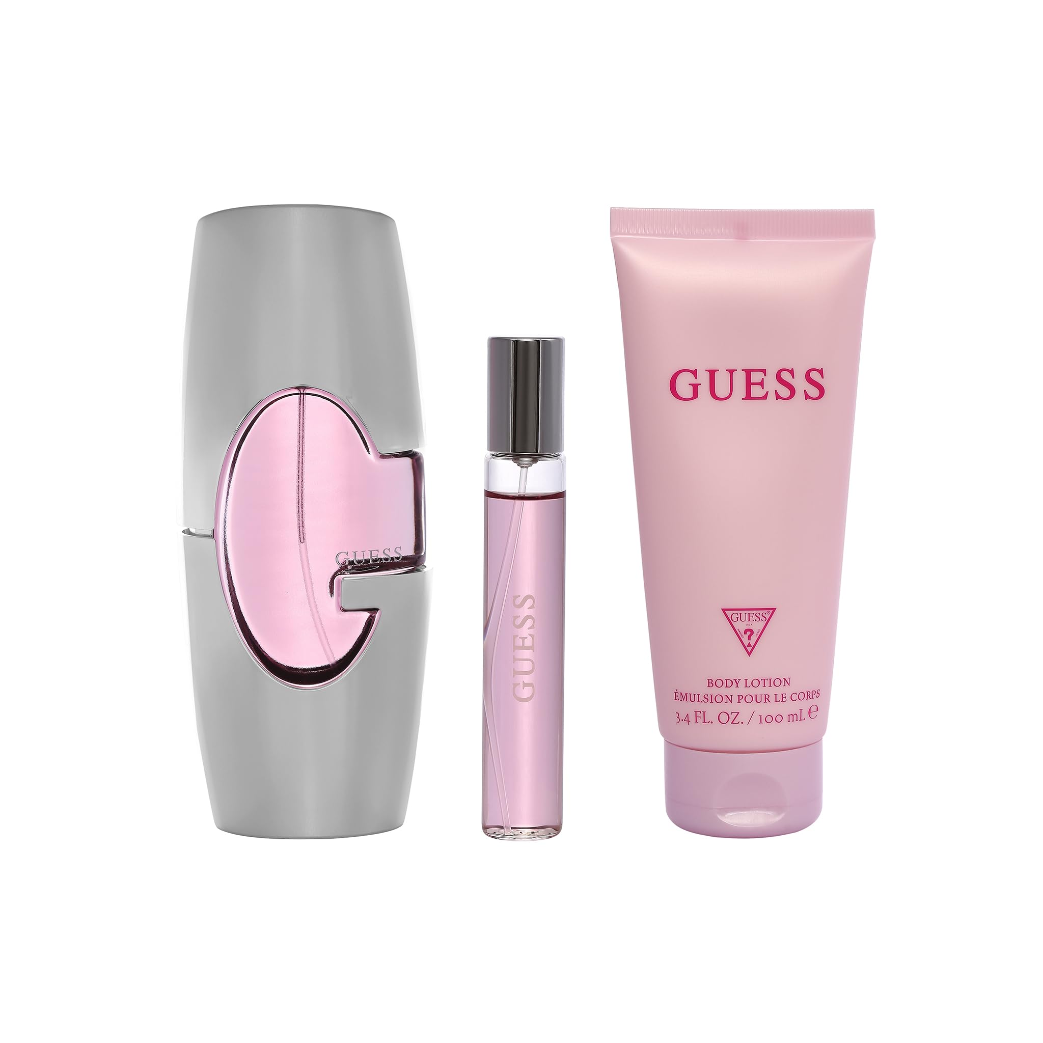 Guess Pink Edp 75 ml + 15 ml + body lotion 100 + Pouch gift set