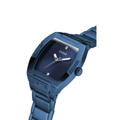 GUESS US Men's Blue and Diamond Analog Watch, one