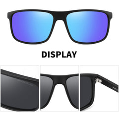 PUKCLAR Polarized Sunglasses Men Women - Rectangular Hiking Lightweight Material TR90 Frame UV400 Sports Outdoor Golf Cycling Fishing Eyewear Sunglasses