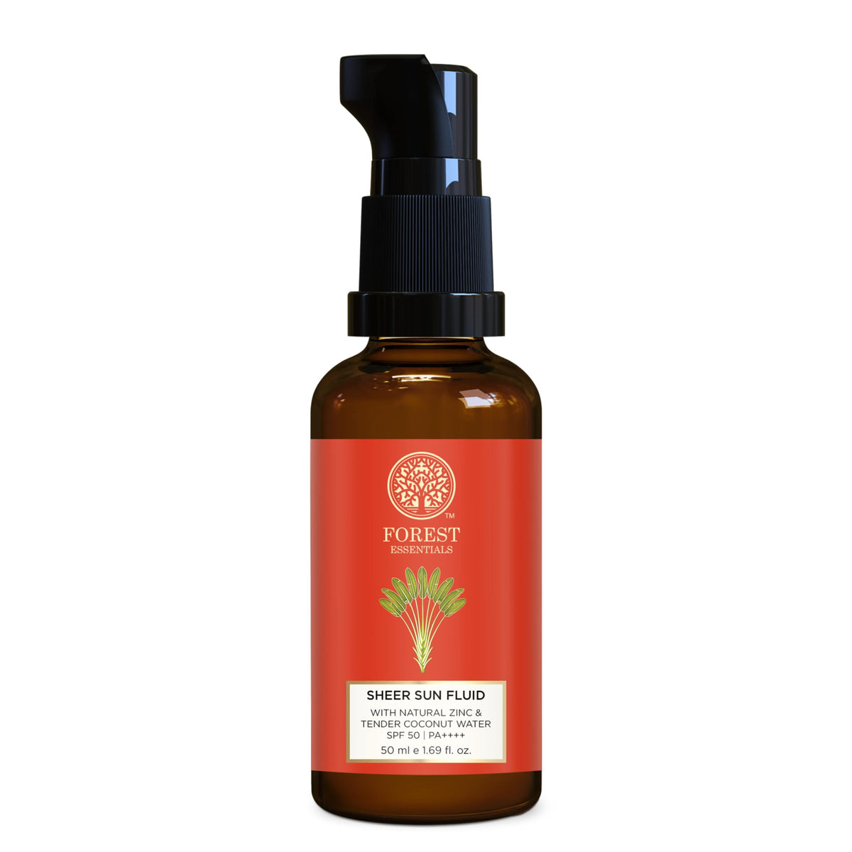 Forest Essentials Tender Coconut Water with Turmeric & Basil Leaf SPF 50PA Sun Fluid