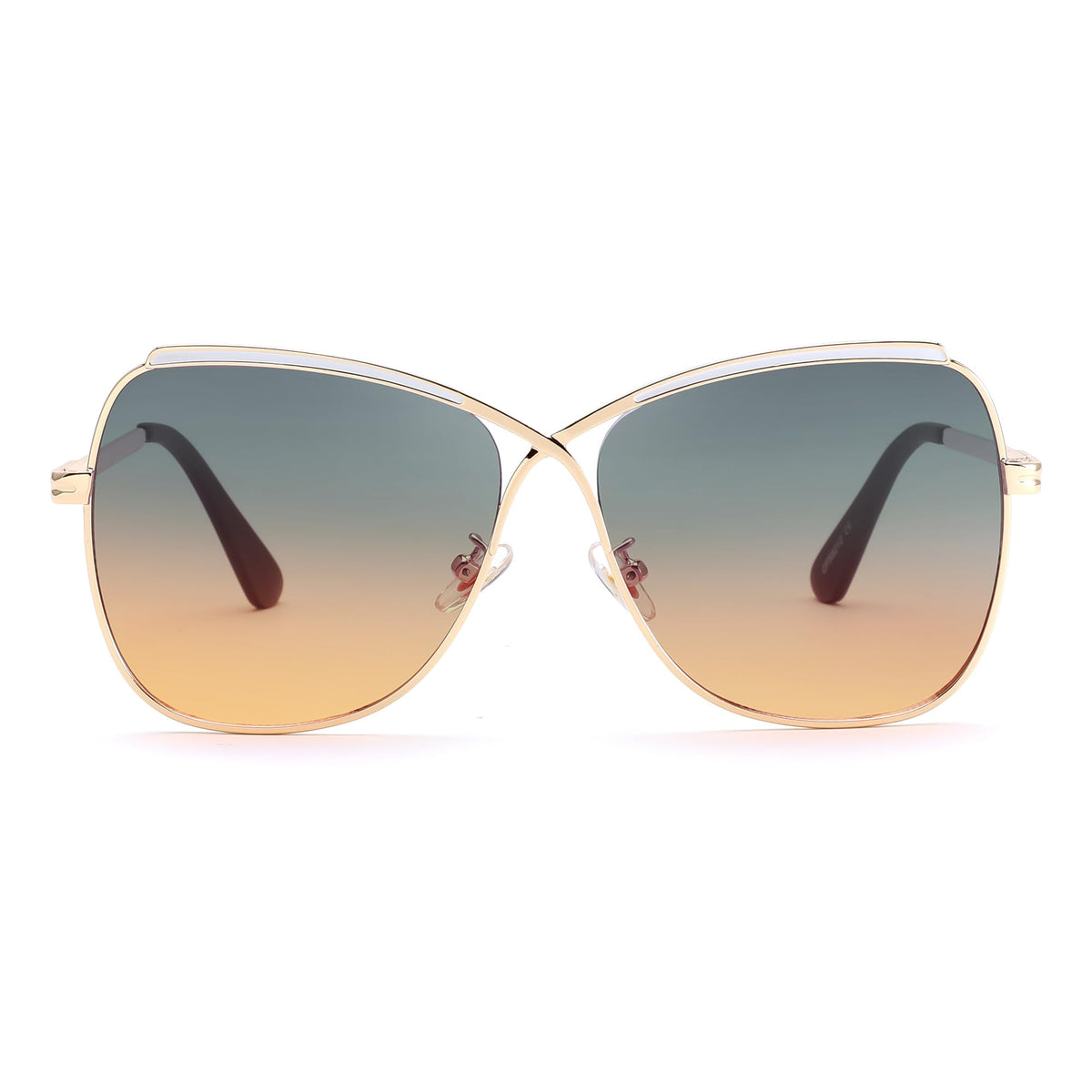 FEISEDY Womens Pilot Sunglasses Oversized Butterfly X Shape Design Cateye Cute Lady Sunglasses B2738