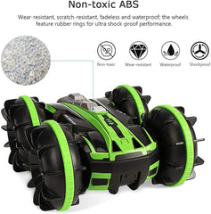 WQ Remote Control Car Boat Truck 4WD 2.4Ghz Land Water 2 in 1 RC Toy Car Multifunction Waterproof Stunt Remote Vehicle with Rotate 360 Electric Car Summer Beach Toy