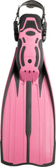 Cressi Pro Light Premium Scuba Diving Heel Fins - Black/Pink