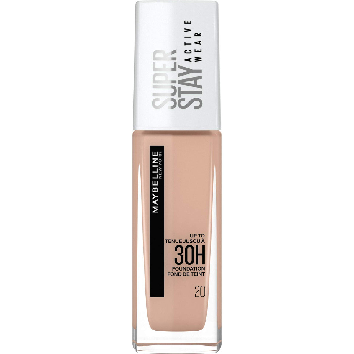 Maybelline New York Foundation, Superstay Active Wear 30 Hour Long-Lasting Liquid Foundation, Lightweight Feel, Water, Sweat and Transfer Resistant, 30 ml, Shade: 20, Cameo