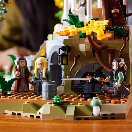 LEGO 10316 Icons The Lord of the Rings: Rivendell, Construct and Display Middle-earth Valley, Large Immersive Set for Adults with 15 Minifigure Characters Incl. Frodo, Sam and Bilbo Baggins