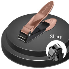BesTi4Uoo Professional Nail Clipper Set for Men and Women - Precise Trimming and Grooming Tool (Brown clipper)