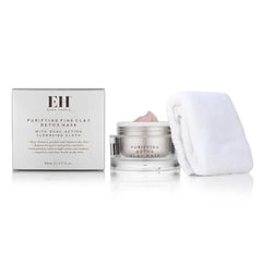 Emma Hardie 50ml Purifying Pink Clay Detox Mask with Cleansing Cloth, To Cleanse, Balance, Exfoliate & Rejuvenate Skin, Suitable for Most Skin Types, Including Sensitive Skin