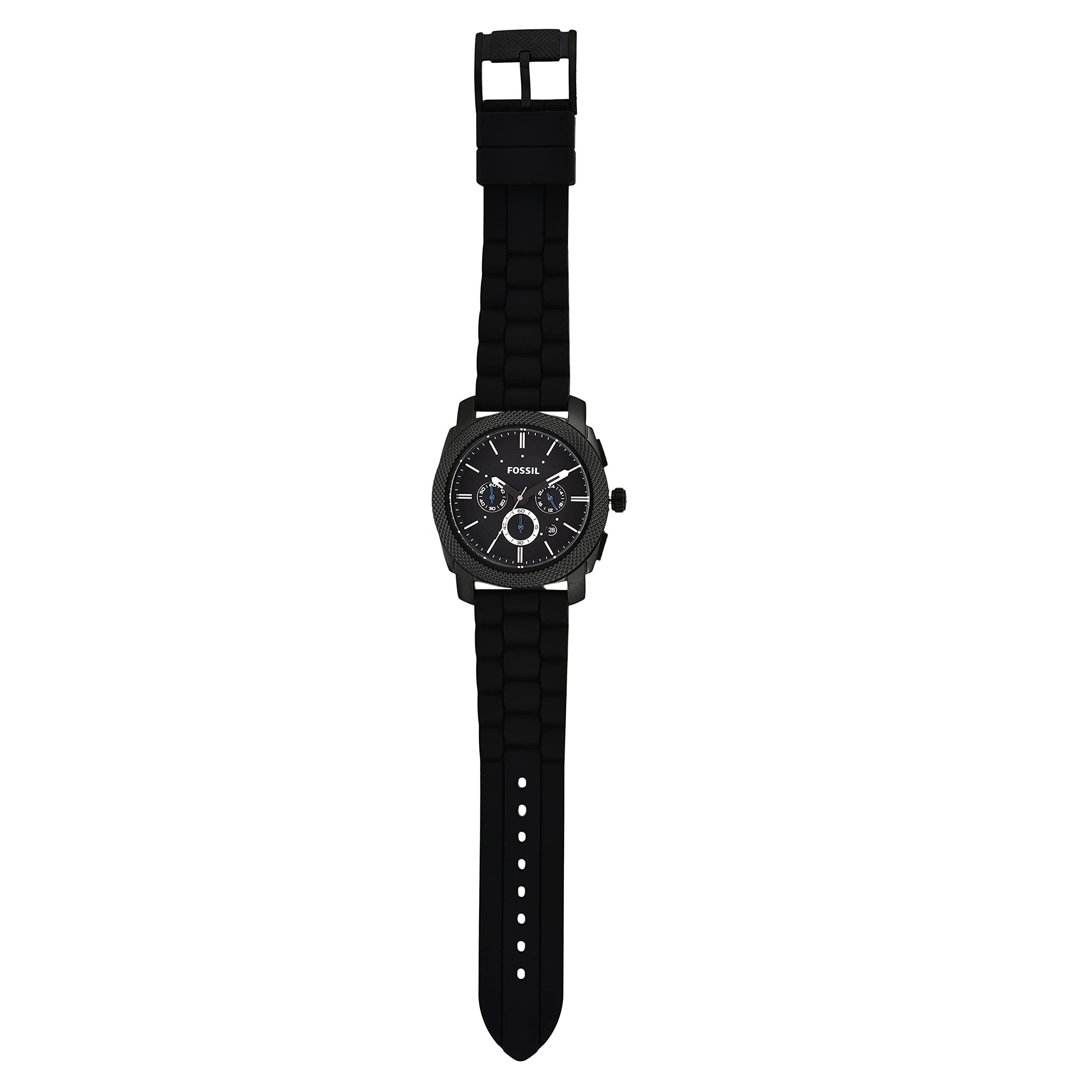 Fossil Machine Men's Watch with Stainless Steel or Leather Band, Chronograph or Analog Watch Display Black