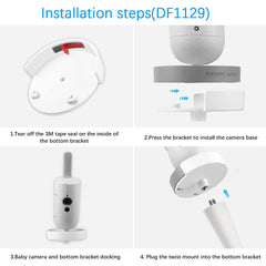 HOLACA Flexible Crib Mount for Philips Avent Connected Videophone SCD923/26 Baby Monitor - Twist Versatile Mounting Set for Philips Baby Monitor