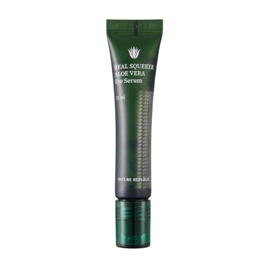 Nature Republic Real Squeeze Aloe Vera Eye Serum-Under Eye Dark Circles Roller For Puffy Eyes Aftersun Cooling Moisturizing & Hydrating Glow, 15ml