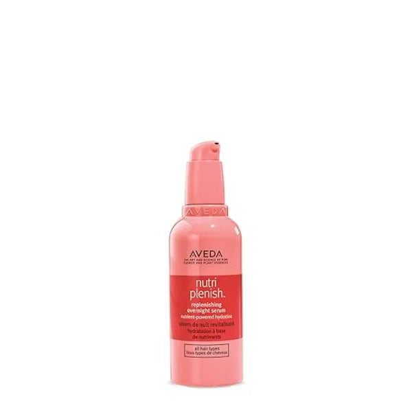 Aveda Nutriplenish Replenishing Overnight Serum Increases Hair Hydration by 2X for Dry to Severely Dry Hair Organic Pomegranate Oil, Coconut Oil, Mango Butter 99% Naturally Derived 3.4 Fl Oz