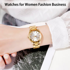 SKMEI Watches for Women Ladies Female Fashion Waterproof Dress Business Stainless Luxury Classic Analog Quartz Simple Wife Girls Gifts Gold Wrist Watch