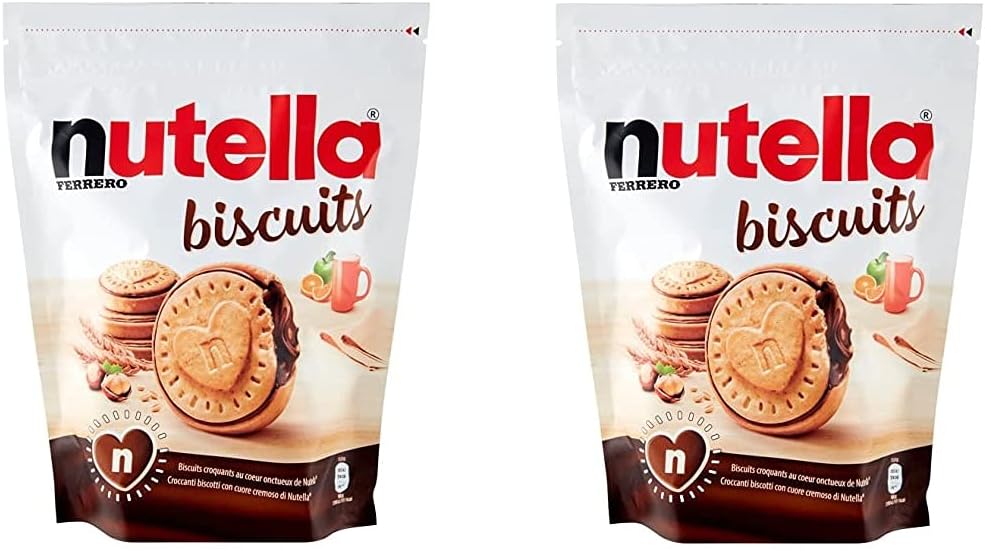 Nutella Ferrero Biscuits Filed Inside With Chocolate - 304 G (Pack Of 2)