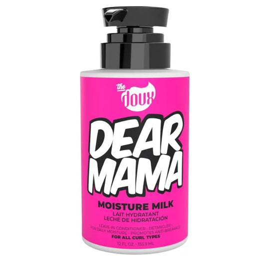 The Doux DEAR MAMA Moisture Milk – Leave In Conditioner for Curly Hair with Aloe & Pineapple – Curl Refresher, Detangler & Deep Conditioner for Natural Hair Care, 12 Fl oz