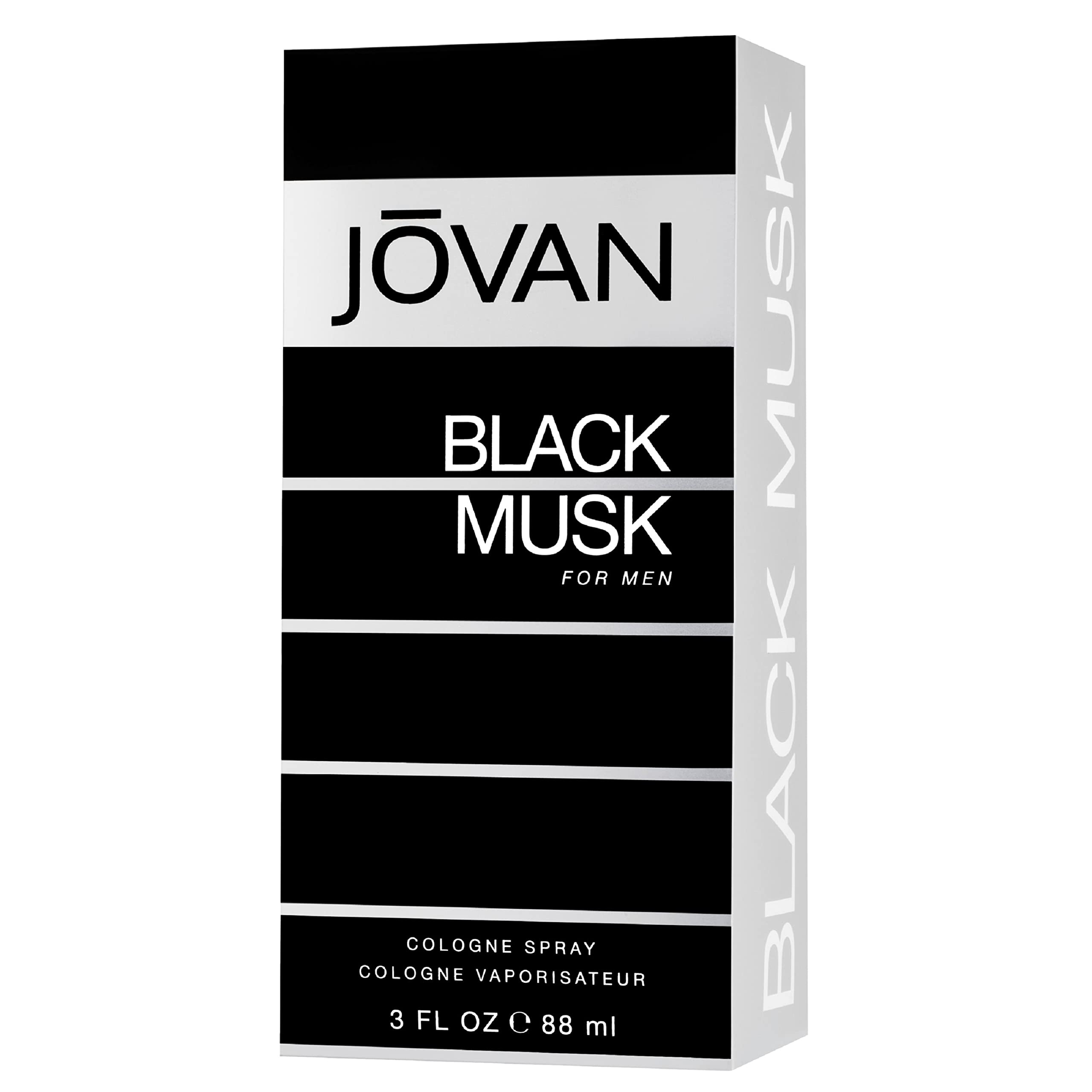 JOVAN Black Musk Eau De Cologne Spray For Men, 88 ml