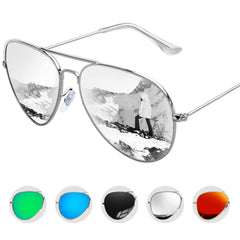 KANASTAL Polarized Sunglasses for Women and Men, Metal Frame Sun Glasses Retro Shades for Mens Driving Outdoor Military Style 100% UV400 Protection