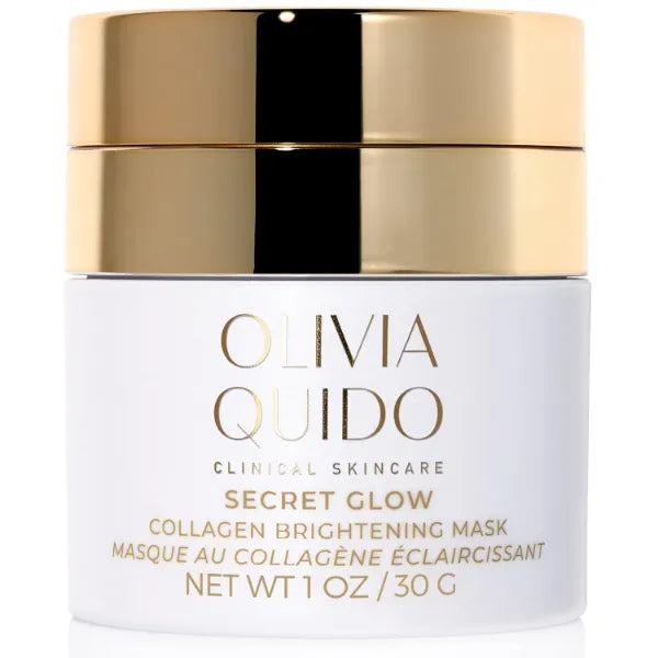 OLIVIA QUIDO Clinical Skin Care Secret Glow |Anti-Aging Collagen White Mask | Brightening Night Cream for Face and Neck, 1 Oz / 30g