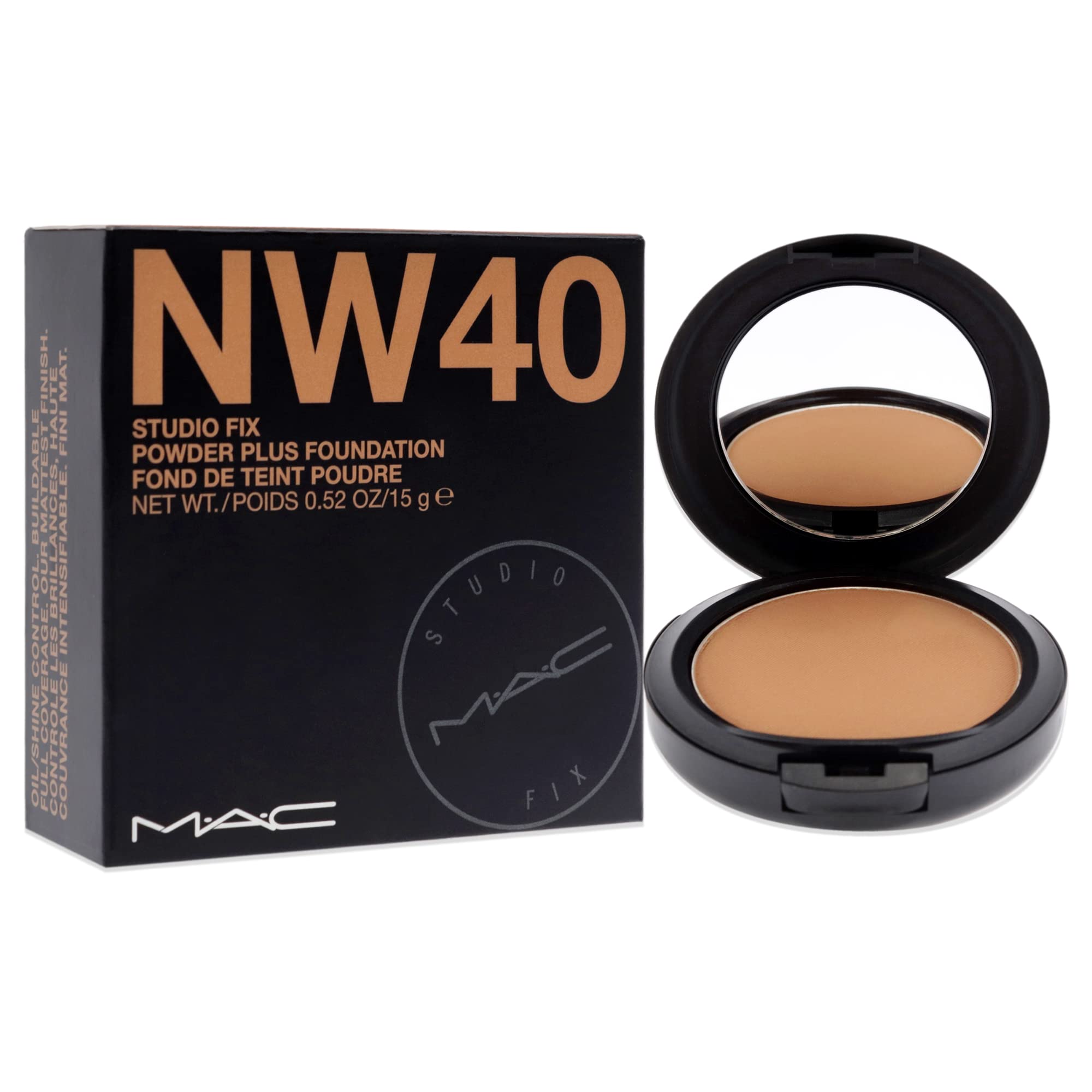 MAC Studio Fix Powder Plus Foundation, Nw40, 15 gm/0.52 Oz.