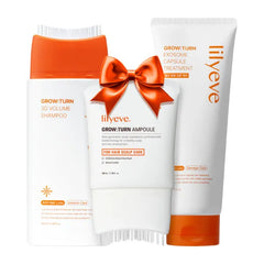lilyeve GROWTURN Scalp Revitalize Routine for Hair Growth Hair Serum 3.38oz & Shampoo 6.76oz & Treatment 7.77oz set