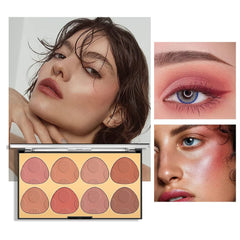 SYOSI Pearl Light Slightly Powder Blusher Powder Brighten Matte Eight Color Powder Blusher Plate