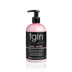 tgin Rose Water Smoothing Leave In Conditioner – Lightweight Moisture Hair Conditioner for Curly, Coily & Wavy locks – Curly Hair Products Hydrates that Detangles & Defines Without Buildup – 13 Oz