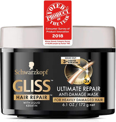 Schwarzkopf Gliss Hair Repair Ultimate Repair Anti Damage Mask For Heavily Damaged Hair - 6.1 oz