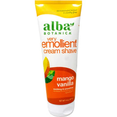 Alba Botanica Moisturizing Cream Shave, Mango Vanilla, 8 Ounce