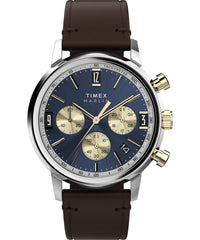 Timex Men's Chronograph Quartz Watch with Leather Strap TW2W60400