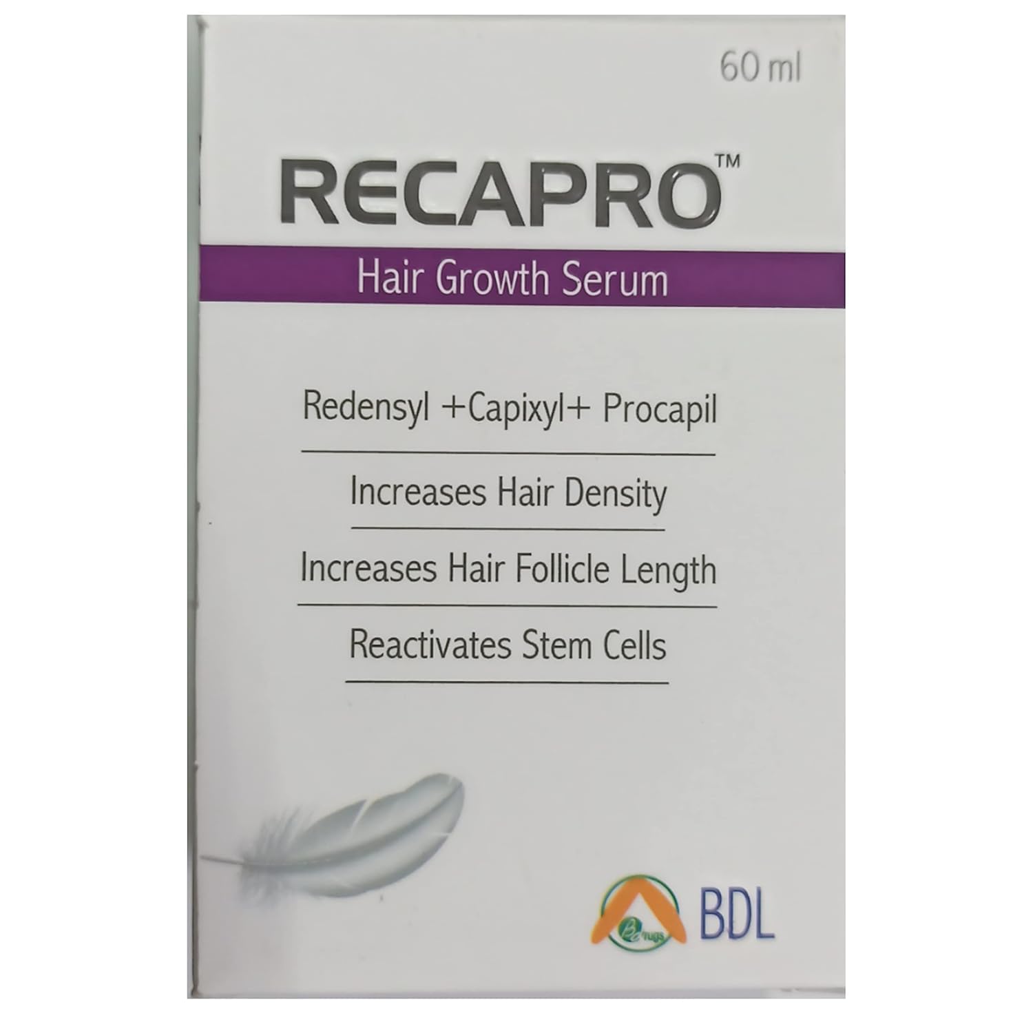Hair Growth Serum, Redensyl + Capixyl + Procapil, Increases Hair Density (60ml)