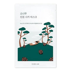 ROUND LAB Pine Calming Cica Sheet Mask 10ea, Cooling and Soothing Mask for Heated, Acne Prone Skin, Double Waved Air Hole Design for Extra Hydration with Pine Cica and Hyaluronic Acid, Korean Skincare