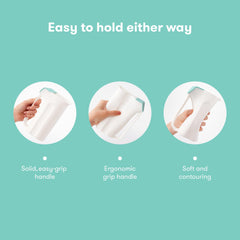 Frida Baby Control The Flow Rinser Bath Time Rinse Cup With Easy Grip Handle And Removable Rain Shower, White