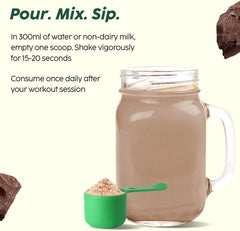 PLIX - THE PLANT FIX Strength Vegan Protein Powder 2 KG (Chocolate) Pea Protein Isolate and Brown Rice Blend, 25 g Protein, No Added Sugar, Gluten free