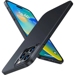 TORRAS OriginFit Slim Case for iPhone 14 Pro – Ultra-Thin, Lightweight Hard PC Cover, Matte Black, 6.1 Inch - Matte Black