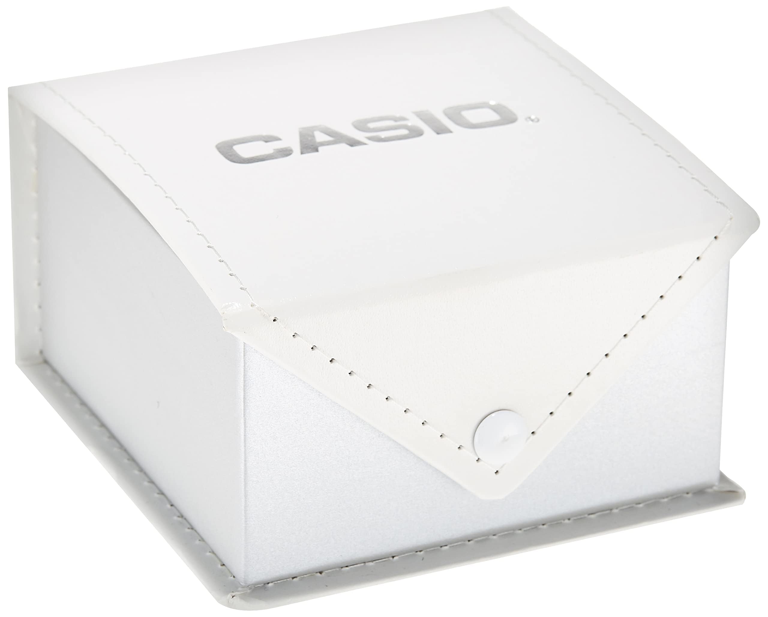 Casio Leather Band Watch Silver/White