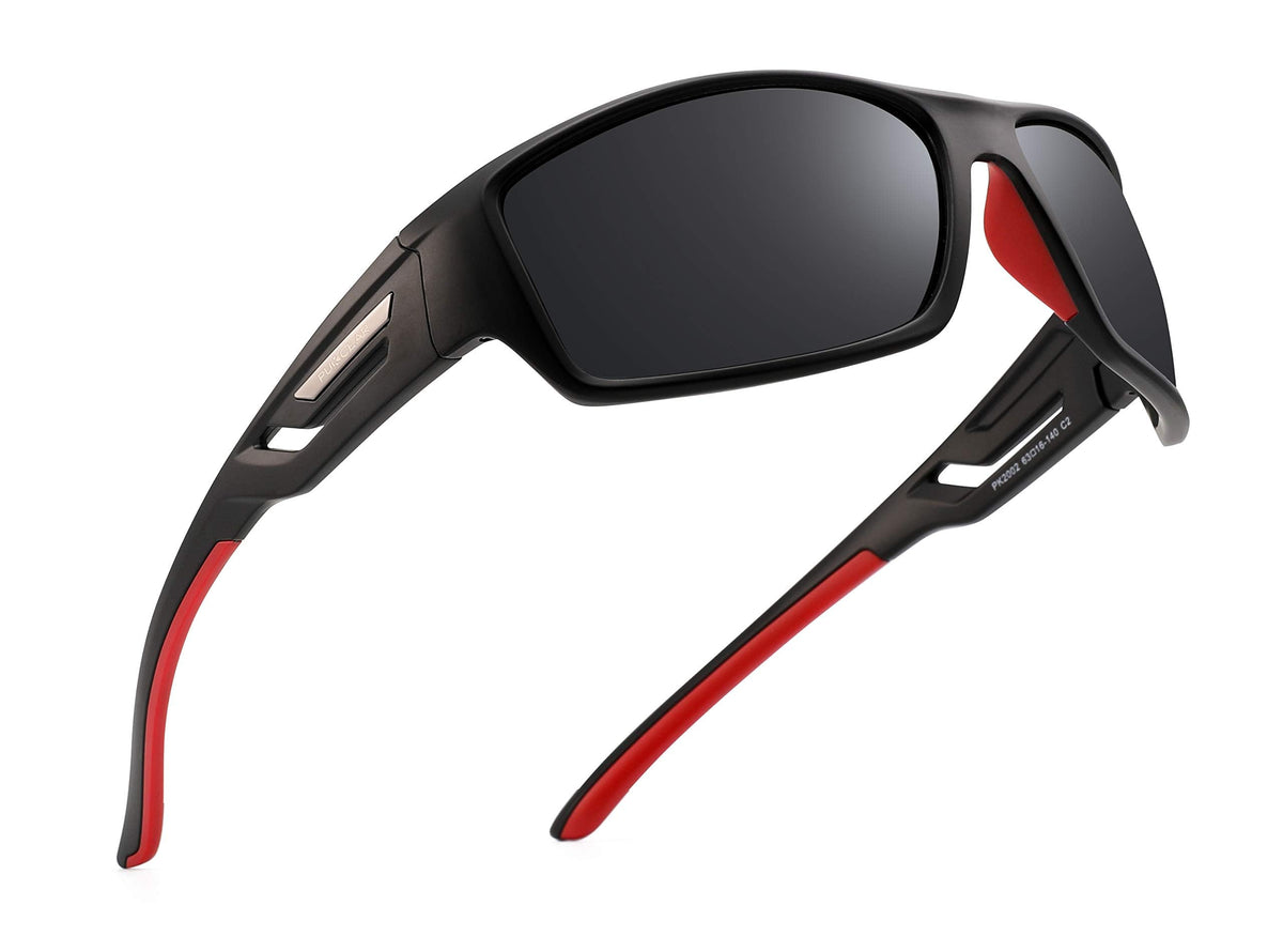 PUKCLAR Polarized Sports Sunglasses for Men Women Driving Sunglasses Cycling Running Fishing Goggles Unbreakable Frame